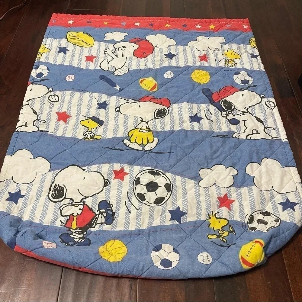 Vintage Snoopy Baby Toddler Comforter Top 42x57